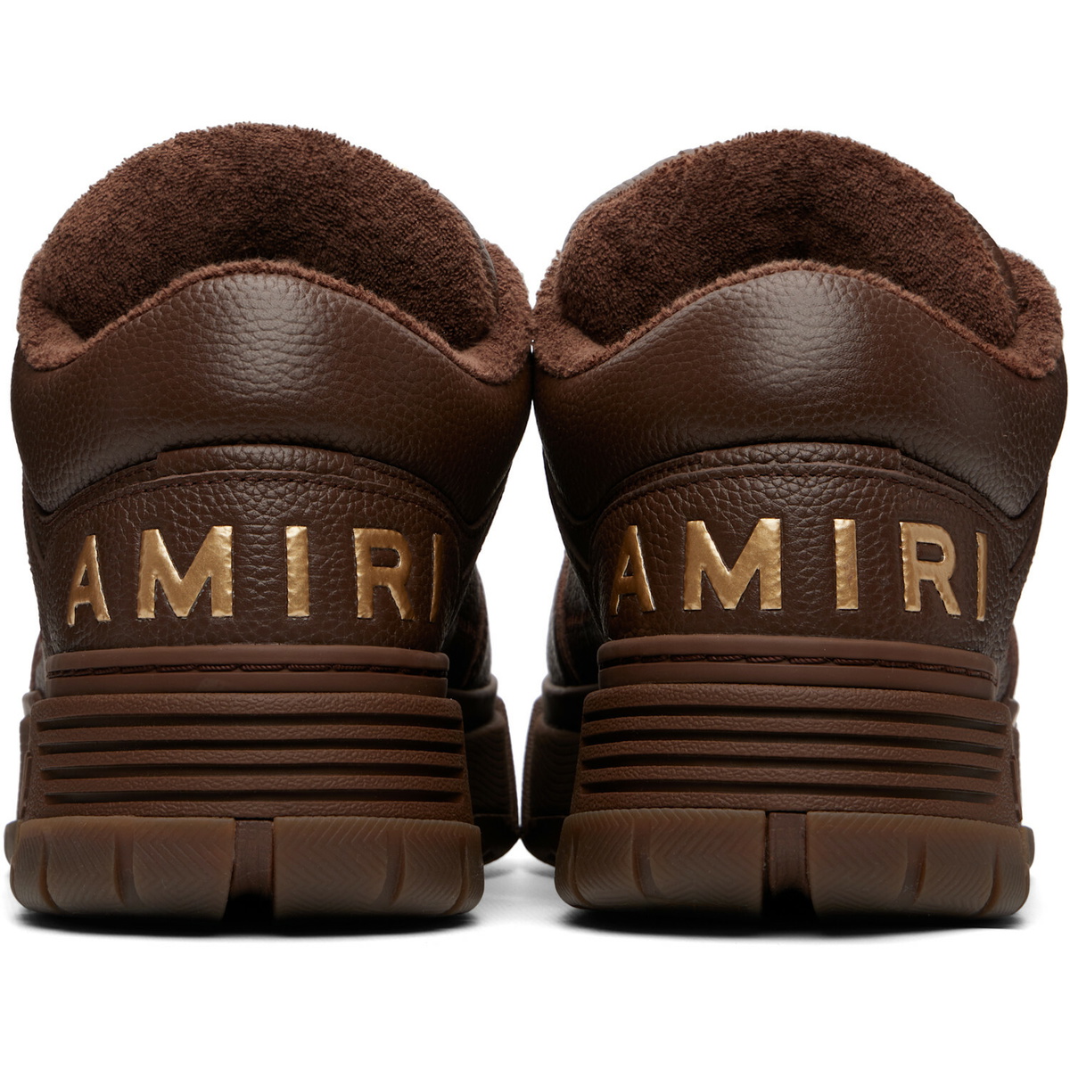 AMIRI Brown Metallic MA-1 Sneakers