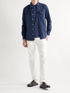 Armor Lux - Button-Down Collar Cotton-Jersey Shirt - Blue