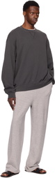The Elder Statesman Gray Daily Wide Leg Sweatpants