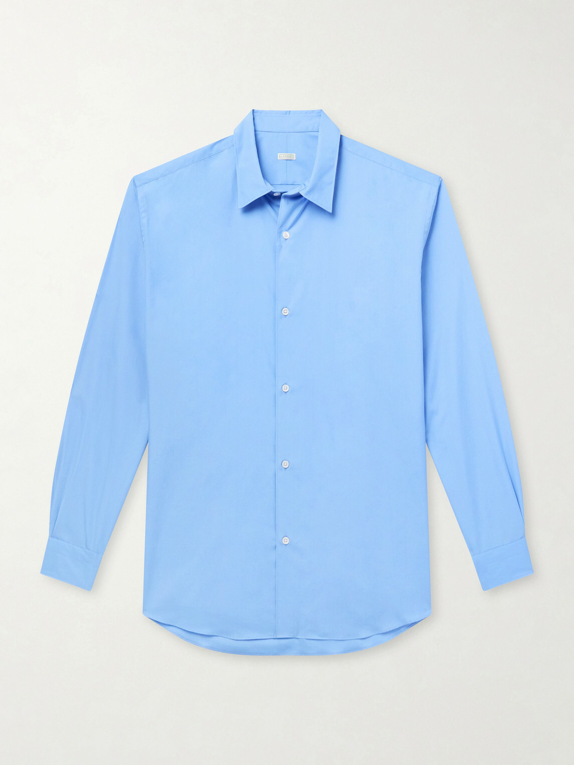 A.PRESSE - Cotton-Poplin Shirt - Blue