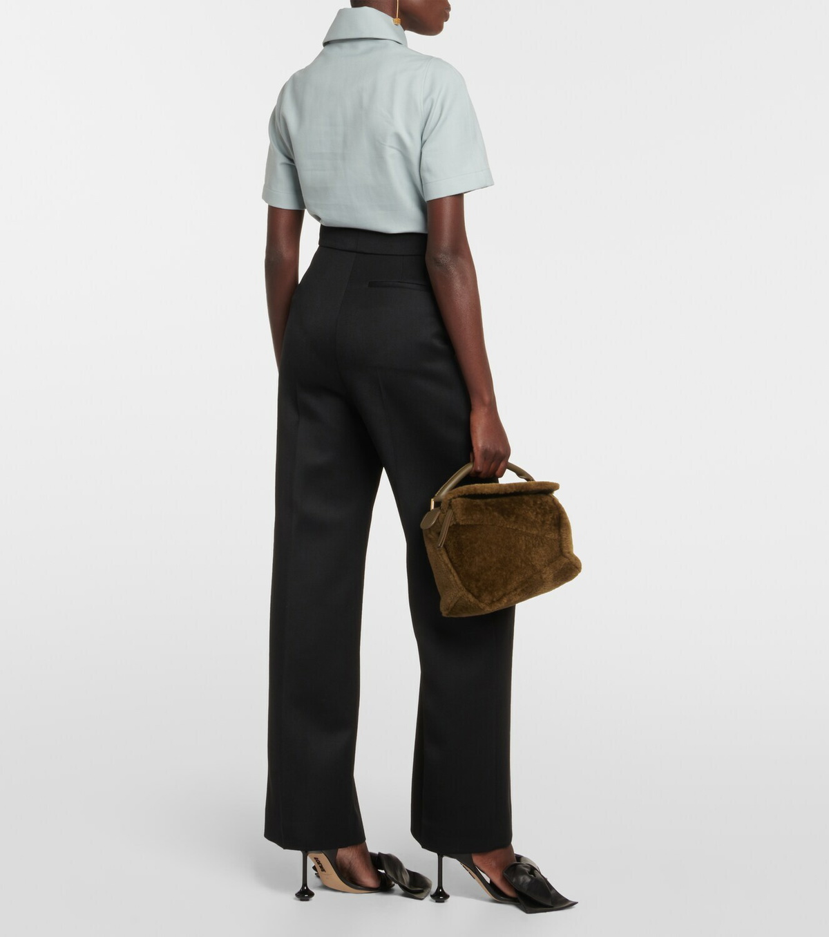 Loewe High-rise wool wide-leg pants Loewe