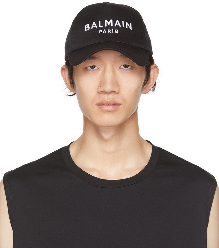 Photo: Balmain Black Logo Cap