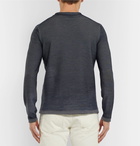 Brioni - Slim-Fit Striped Cotton and Silk-Blend Sweater - Men - Navy