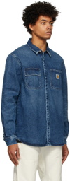 Carhartt Work In Progress Blue Denim Salinac Shirt Jacket