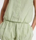 Simkhai Gingham cotton-blend top