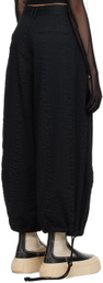 Subtle Le Nguyen Black Crinkled Trousers