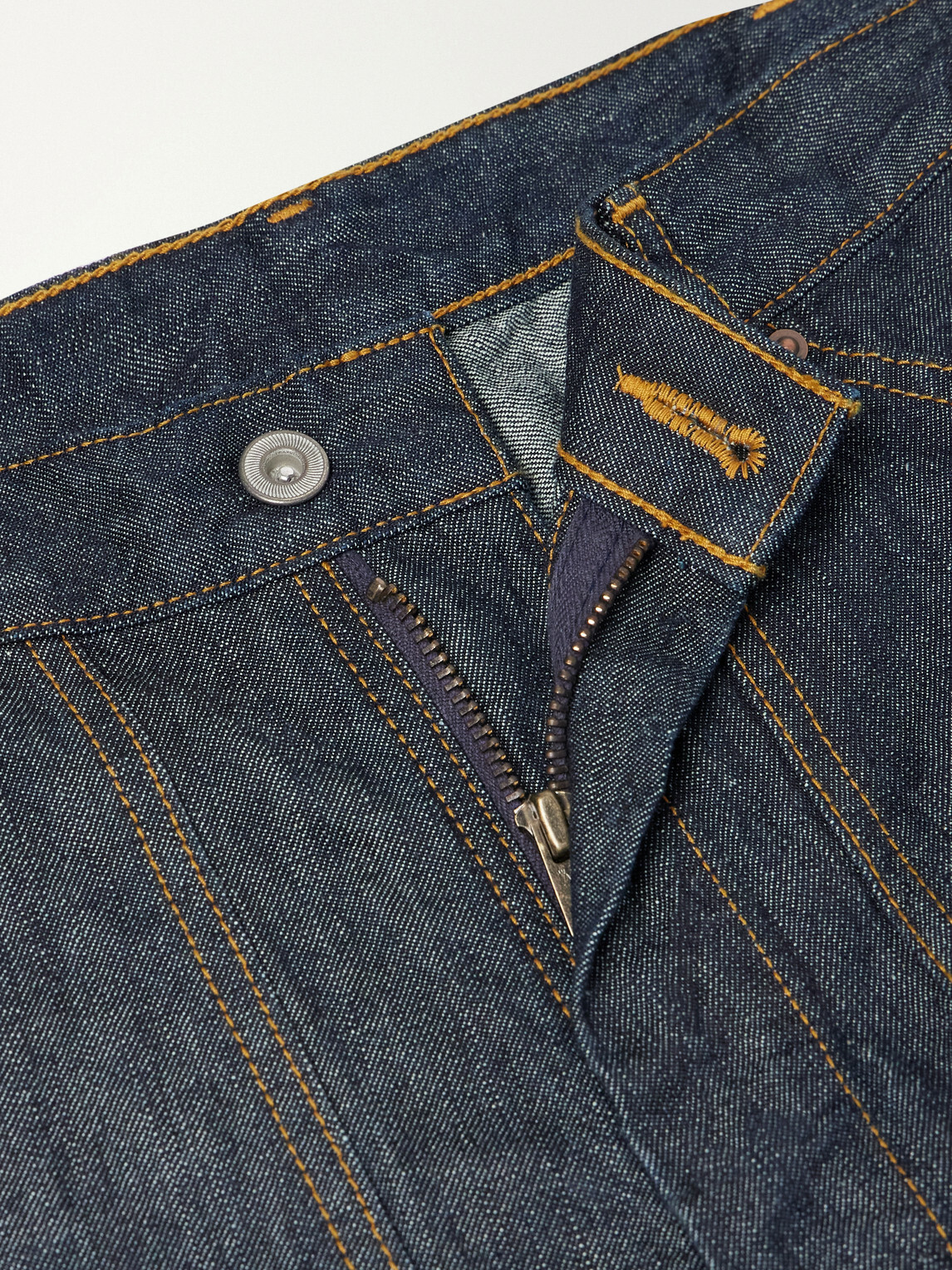 FULLCOUNT - Double-Knee Wide-Leg Jeans - Blue