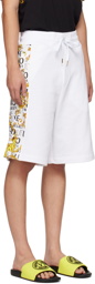 Versace Jeans Couture White Barocco Shorts