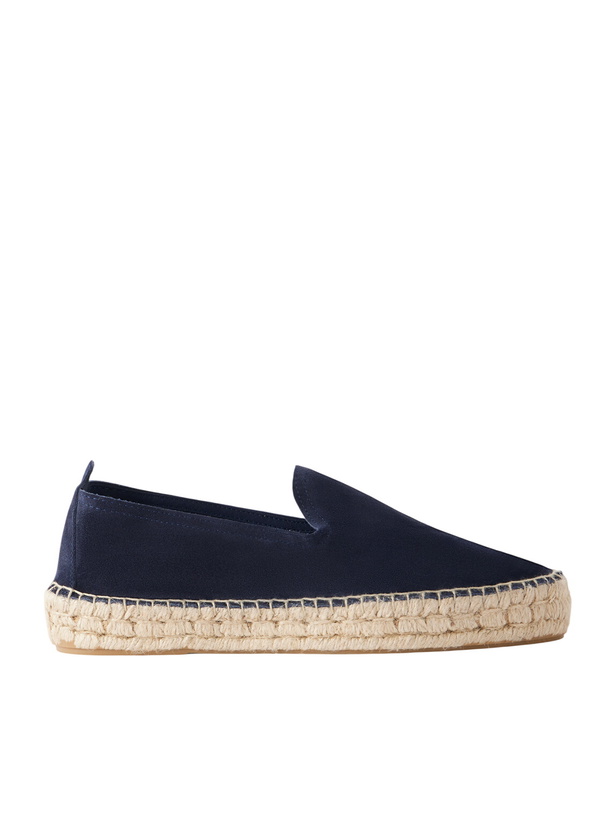 Photo: MORJAS - The Espadrille Suede Espadrilles - Blue