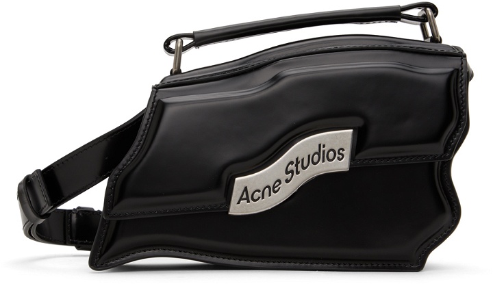 Photo: Acne Studios Black Keisuke Otobe Edition Distortion Wavy Mini Bag