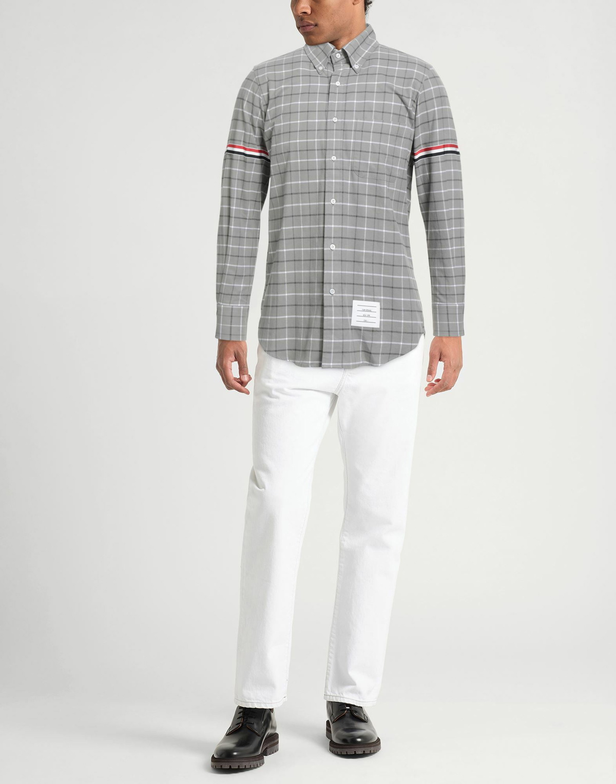 Thom Browne Mens Shirt in Grey