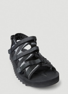 Zip 3AB Sandals in Black
