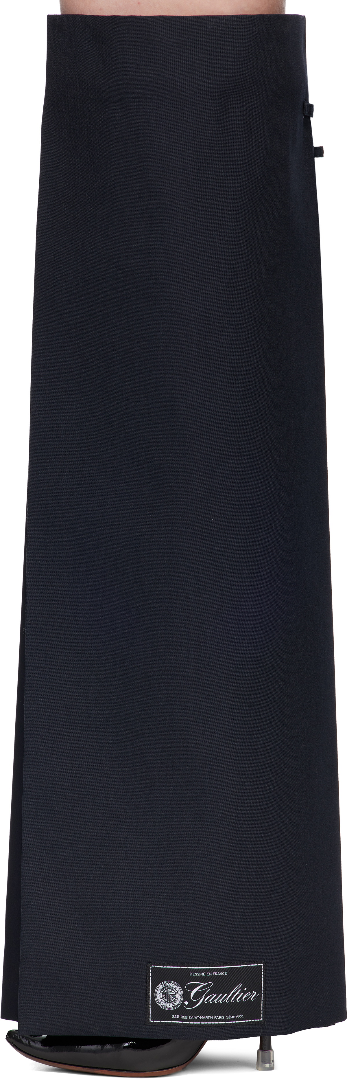 Jean Paul Gaultier Navy Logo Patch Gaiters