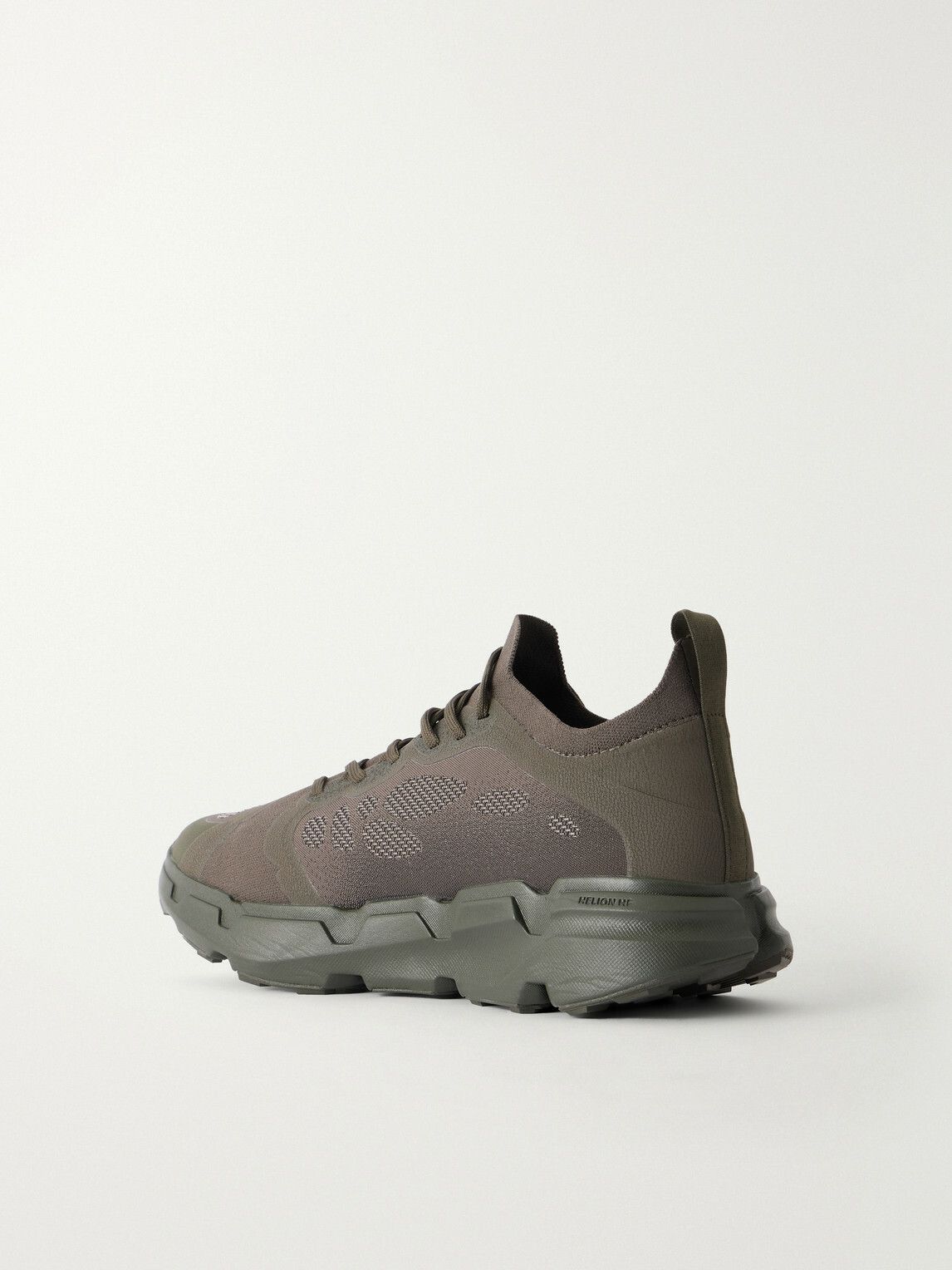 On - PAF Cloudsoma Rubber-Trimmed Stretch-Knit Sneakers - Green
