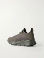 On - PAF Cloudsoma Rubber-Trimmed Stretch-Knit Sneakers - Green