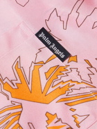 Palm Angels - Camp-Collar Printed Silk-Twill Shirt - Pink