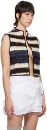 Luna Del Pinal White Striped Vest