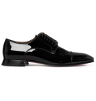 Christian Louboutin - Derbytoto Cap-Toe Patent-Leather Oxford Shoes - Black