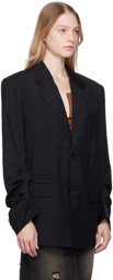 lesugiatelier Black Two-Button Blazer