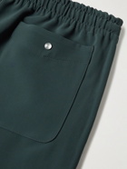 Needles - Slim-Fit Flared Logo-Embroidered Twill Drawstring Trousers - Green