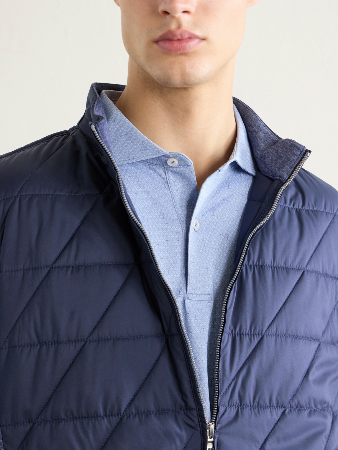 Peter Millar - Fifty-Fifty Printed Stretch-Jersey Polo Shirt - Blue
