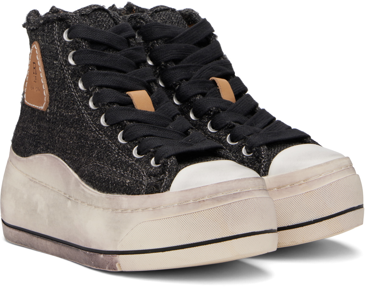 R13 Gray Kurt High Top Sneakers