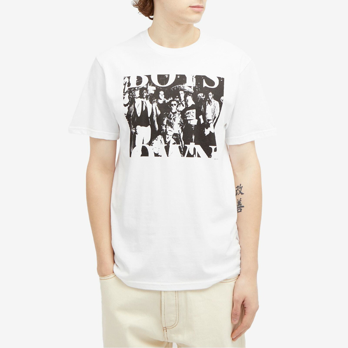 Boys Own Men's Gang Front Print T-Shirt in White