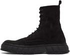 Virón Black Faux-Suede 1982 High-Top Sneakers