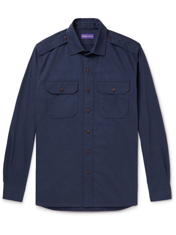 Photo: Ralph Lauren Purple label - Cotton-Twill Shirt - Blue