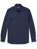 Ralph Lauren Purple label - Cotton-Twill Shirt - Blue