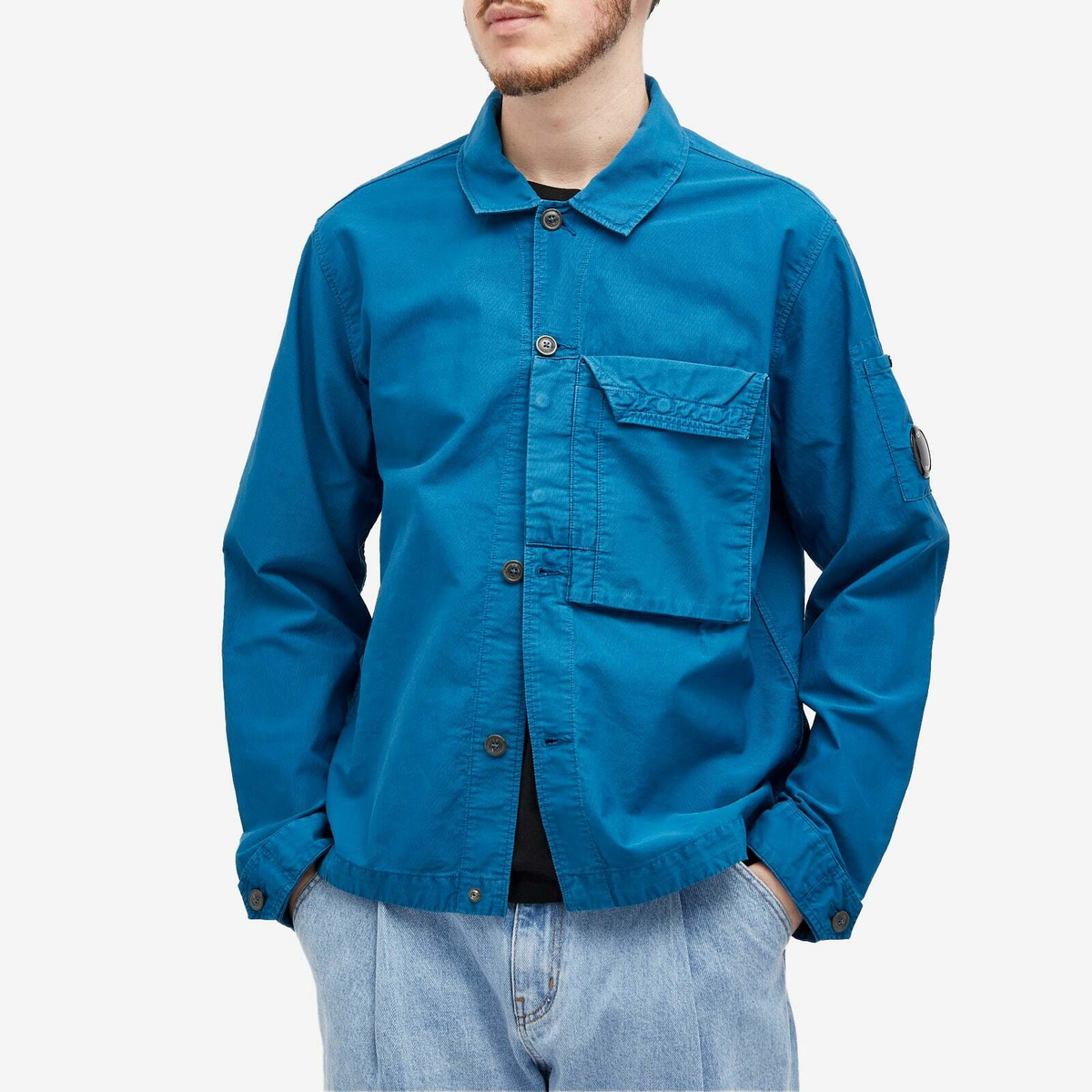 C.P. Company Men's Ottoman Shirt in Ink Blue C.P. Company