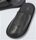 Amiri - Logo leather slippers