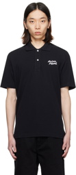 Maison Kitsuné Black Handwriting Polo