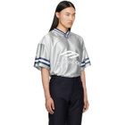 Balenciaga Gray V-Neck Oversized T-Shirt
