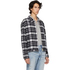 Thom Browne Navy Tartan Golf Jacket