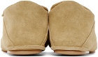 Loewe Beige Paula's Ibiza Suede Collapsible Heel Loafers