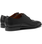HUGO BOSS - Lisbon Cap-Toe Burnished-Leather Oxford Shoes - Black