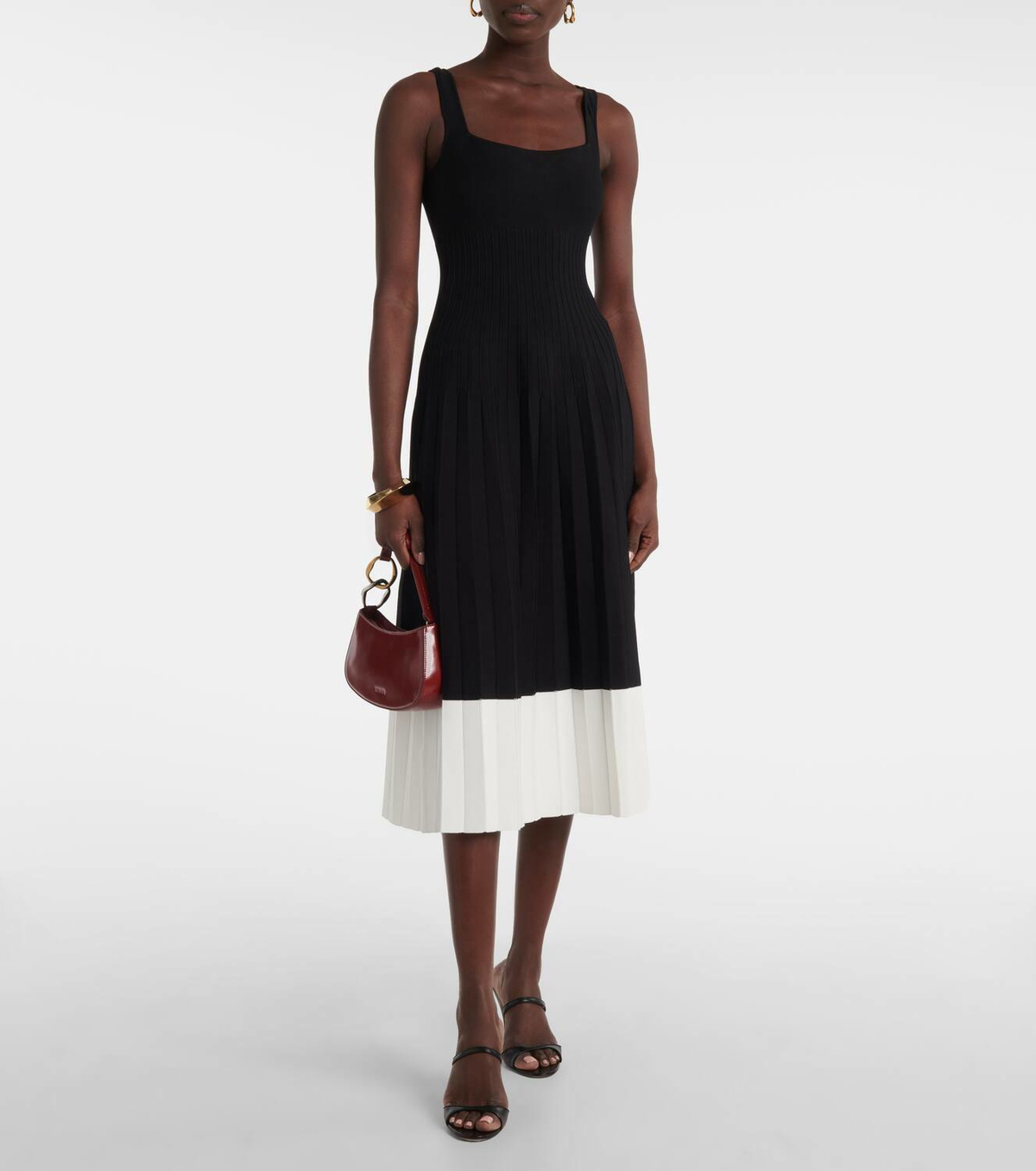 staud ellison dress Red Rose Mini Ellison Dress STAUD
