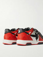 Off-White - Out of Office Leather Sneakers - Red