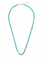 Mateo 14k Yellow Gold Turquoise Bead Necklace