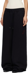 LU'U DAN SSENSE Exclusive Black Raw-Cut Bontan Lounge Pants