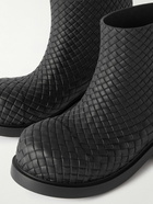 Bottega Veneta - Fireman Intrecciato Rubber Boots - Black