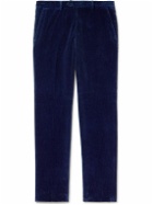 Rubinacci - Modluca Straight-Leg Pleated Cotton-Corduroy Trousers - Blue