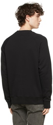 Maison Kitsuné Black Tricolor Fox Patch Crewneck Sweater