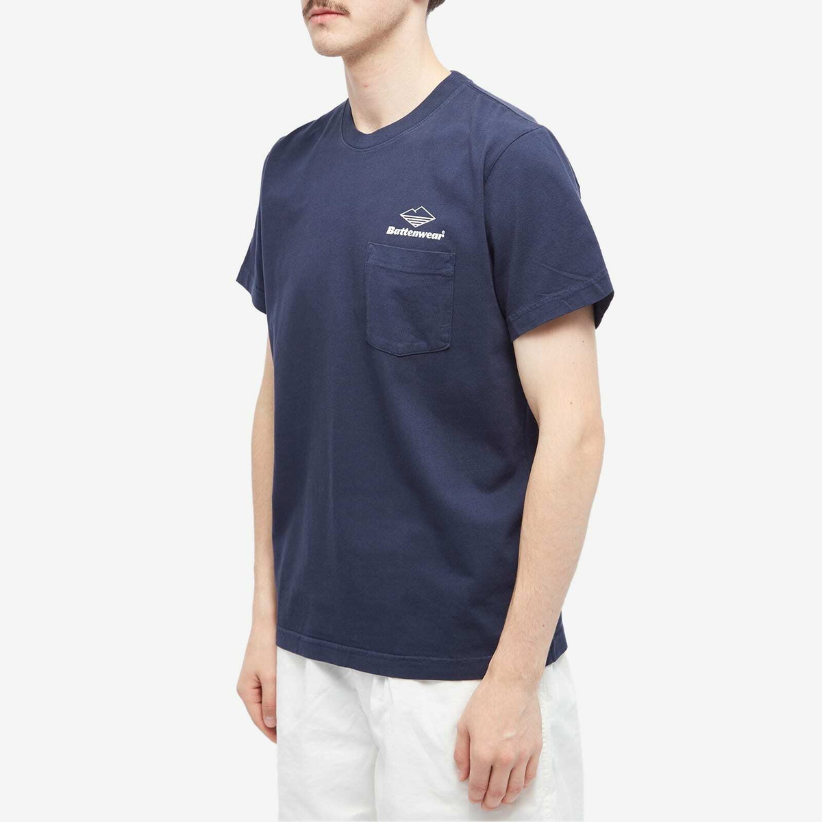 Battenwear Men's Team Pocket T-Shirt in Navy