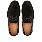 Dries Van Noten Men's Suede Boat Shoe in Black