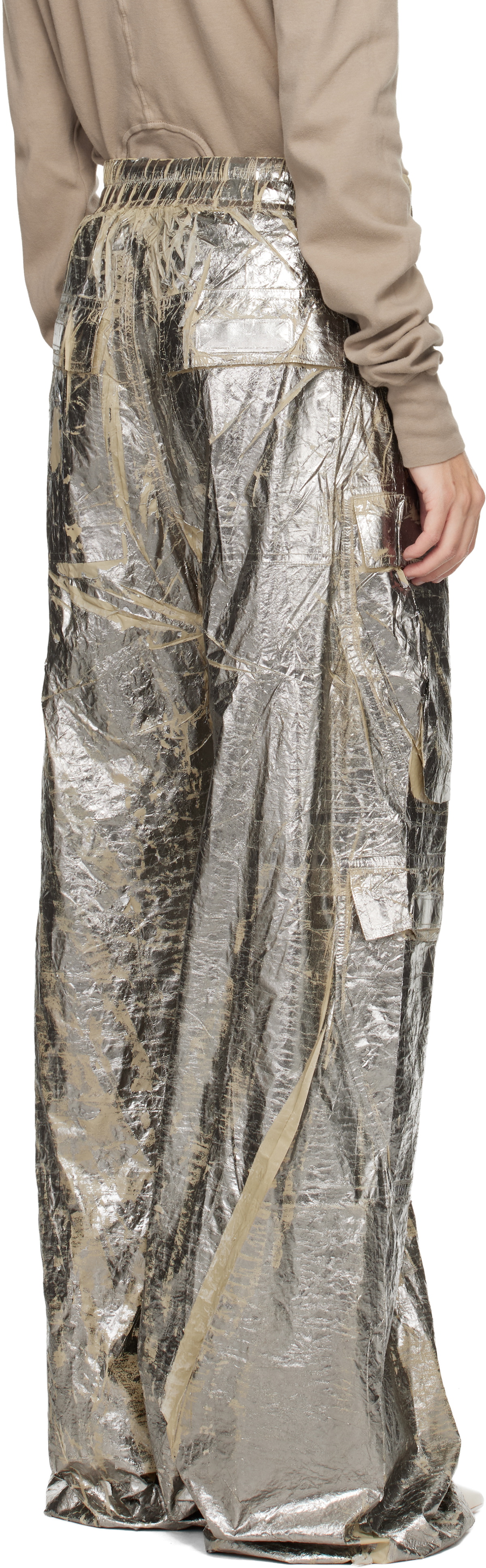 Rick Owens DRKSHDW Silver Concordians Double Jumbo Belas Cargo Pants