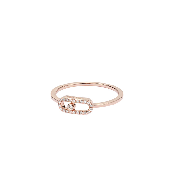 Photo: Messika Move Uno 18kt rose gold ring with diamonds