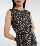 Velvet Kaitlyn beaded cotton-blend midi dress
