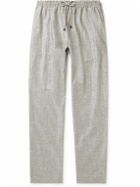 Zimmerli - Linen and Cotton-Blend Drawstring Trousers - Gray